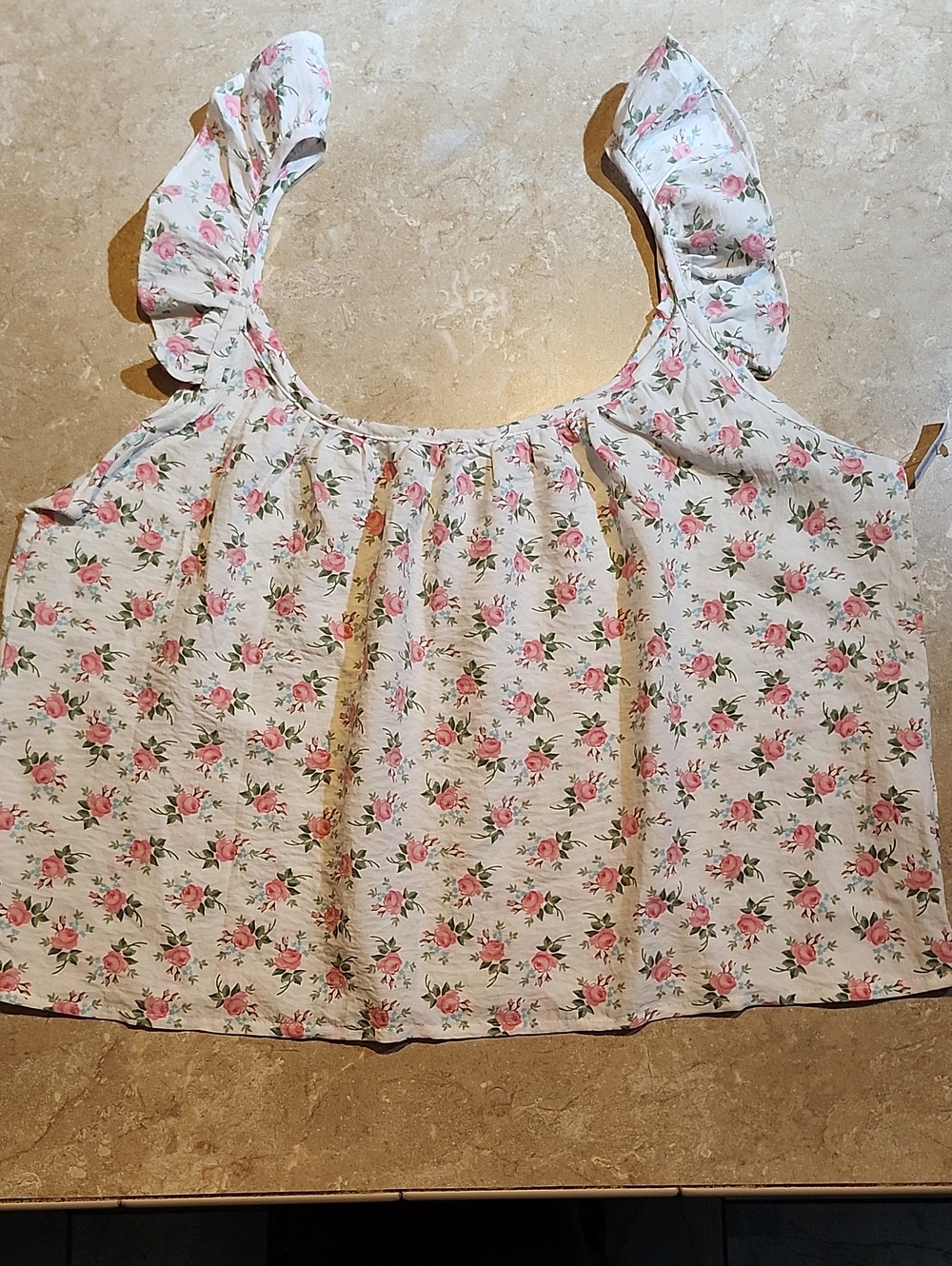 PJ Salvage Rose Print Sleeveless Top M